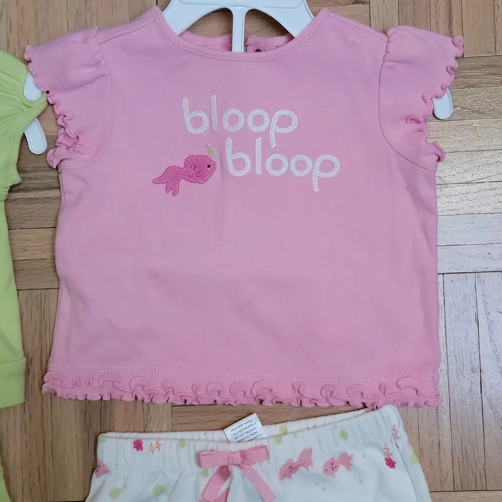 Gymboree lot of 2 Matching shirt & pants sets - like new - Picture 2 of 6